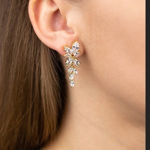 Bridal Gold Drop Earring